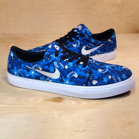 Nike SB Satire Premium Blue Canvas Floral Shoes - Picture 7 of 10